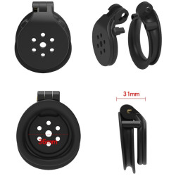 CockLock Cage de chasteté Flat Zone 2.5cm Noire
